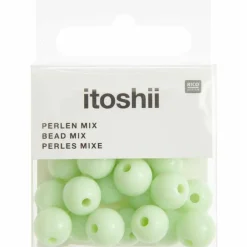 Rico Design Bijoux Et Perles | - 24 perles rondes 10 mm - vert clair