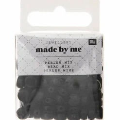 Rico Design Bijoux Et Perles | - 165 perles rondes 5 x 7 mm - noir