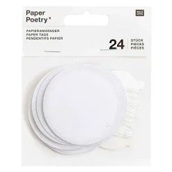 Rico Design Décoration Créative | - 24 étiquettes à suspendre rondes pailletées