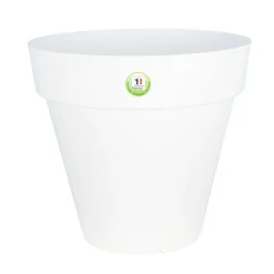 Riviera - Bac Soleilla rond en polypropylène 100% recyclable Blanc H.26,5 Ø.30cm Outlet