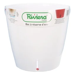 Riviera - Pot Réserve d'eau Eva New en polypropylène 100% recyclable Blanc Ø45cm Best