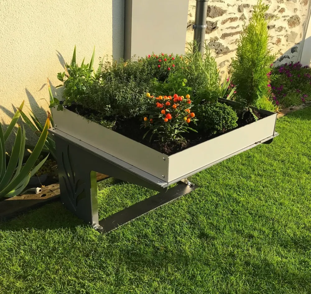 ROBOT PROTECT Tondeuses | - Abri Robot Tondeuse Life Jardinière 2 en 1 multimarque 73,5 x 59 x 40 cm | Résistant aux intempéries Protection UV | Made in Europe