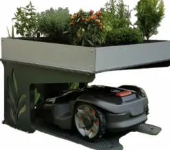 ROBOT PROTECT Tondeuses | - Abri Robot Tondeuse Life Jardinière 2 en 1 multimarque 73,5 x 59 x 40 cm | Résistant aux intempéries Protection UV | Made in Europe