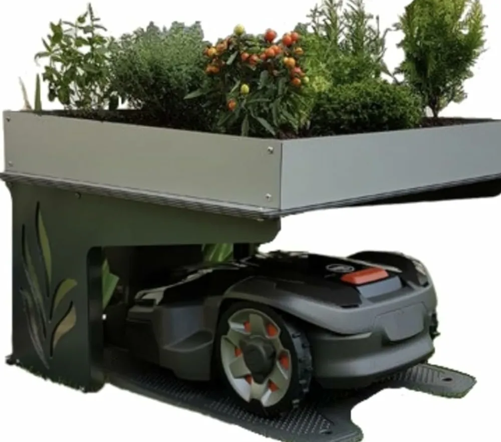 ROBOT PROTECT Tondeuses | - Abri Robot Tondeuse Life Jardinière 2 en 1 multimarque 73,5 x 59 x 40 cm | Résistant aux intempéries Protection UV | Made in Europe