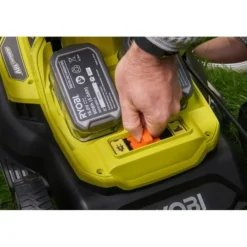 Ryobi - Tondeuse a gazon - poussée hybride 36v (alimentation par 2 batteries one+™) - coupe 37 cm + 2 batteries 5 ah & charg. - ry Discount