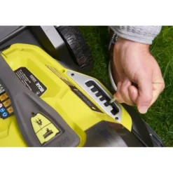 Ryobi - Tondeuse a gazon - poussée hybride 36v (alimentation par 2 batteries one+™) - coupe 37 cm + 2 batteries 5 ah & charg. - ry Discount