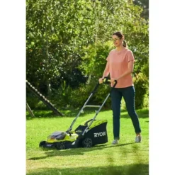 Ryobi - Tondeuse a gazon - poussée hybride 36v (alimentation par 2 batteries one+™) - coupe 37 cm + 2 batteries 5 ah & charg. - ry Discount