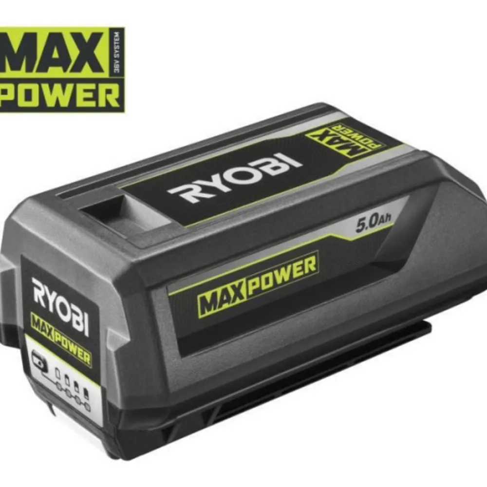 Ryobi - Tondeuse a gazon - 36v maxpower power assist™ brushless - ø coupe 46 cm - ramassage/mulching + batterie 5 ah & charg. - rl