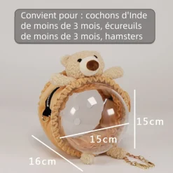 NA Cages Et Accessoires | Sac de voyage avec housse pour écureuil, chinchilla, hamster, lapin in, cochon d'inde et lapin - mcboson