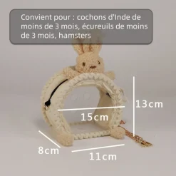 NA Sac de voyage semi-circulaire pour écureuil, chinchilla, hamster, lapin in, cochon d'inde - mcboson Clearance