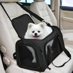 NA Paniers, Transports Et Chatières | Sac à dos de chat portable et pliable pour sorties noir l downypaws