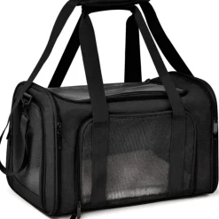 NA Paniers, Transports Et Chatières | Sac à dos de chat portable et pliable pour sorties noir s downypaws