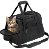 NA Paniers, Transports Et Chatières | Sac à dos de chat portable et respirant pour sorties noir grand downypaws