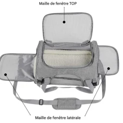 NA Paniers, Transports Et Chatières | Sac à dos de chat portable et respirant pour sorties noir petit downypaws