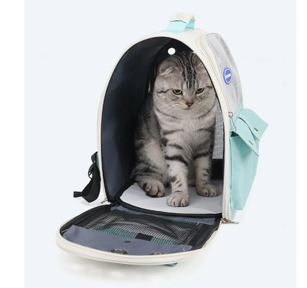 NA Sac à dos pour chat mcboson blanc, pratique anti-griffes, bonne ventilation New