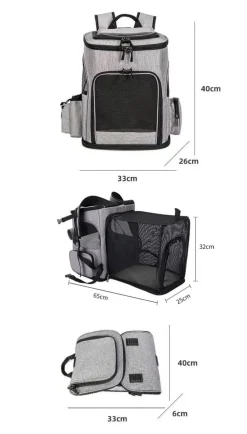 NA Sac à dos pour chat mcboson gris - extensible, grande capacité, pliable Sale