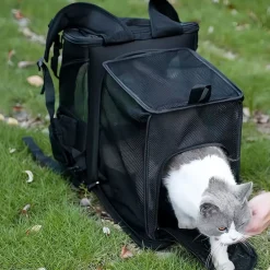 NA Sac à dos pour chat mcboson noir - extensible, grande capacité, pliable New