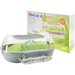 Savic Cages Et Accessoires | - Cage spelos metro xl grise 59 x 37 x 26 cm hamster