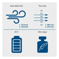 Scheppach - Souffleur de feuilles sans fil c-bl700-x 20v ixes - 2 vitesses - sans batterie ni chargeur Hot
