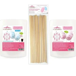 Scrapcooking - Coffret barbe à papa bleu & rose + bâtonnets New