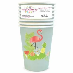 Scrapcooking Party Fête Et Anniversaire | - 24 gobelets en carton - summer - 25 cl