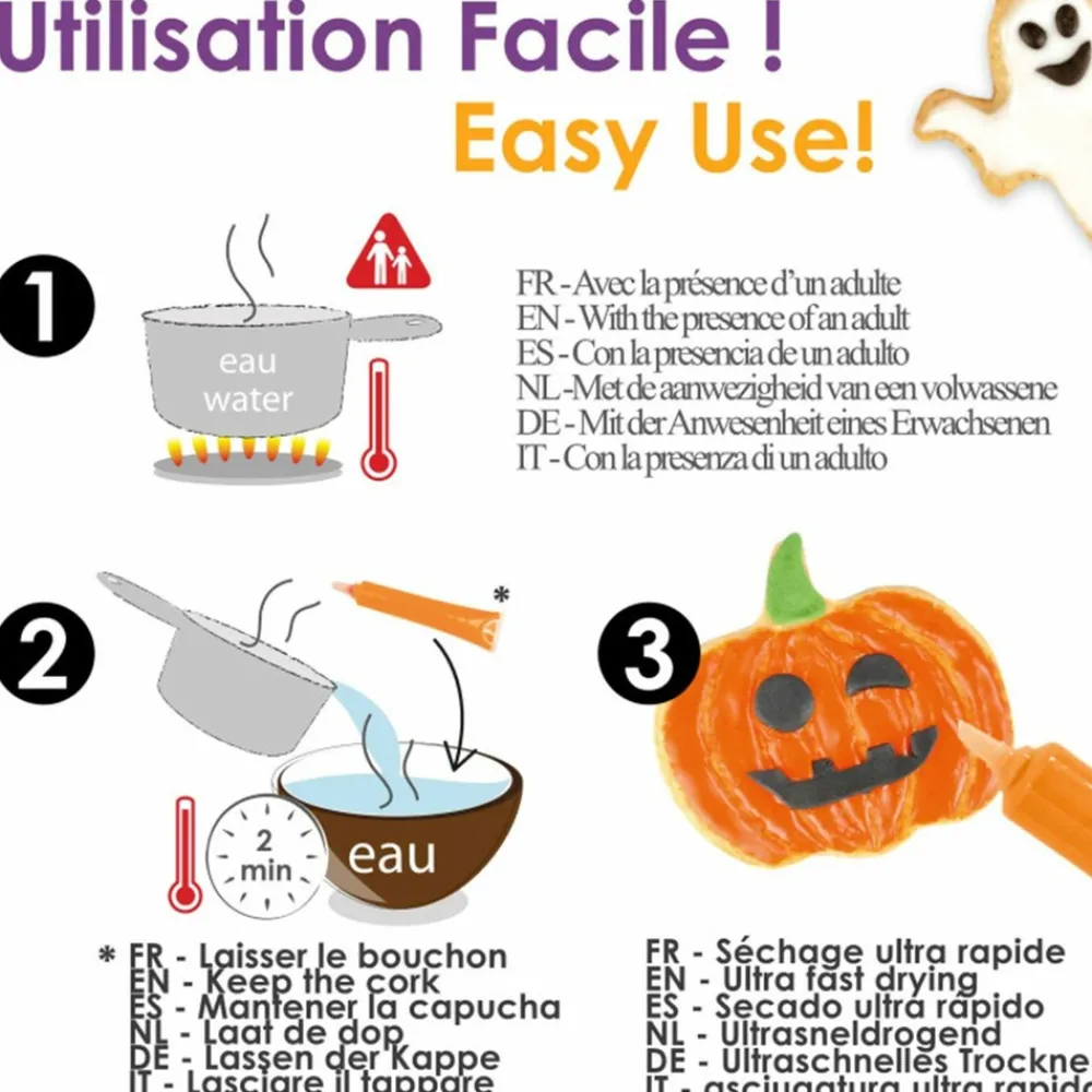Scrapcooking - 4 stylos choco halloween Outlet