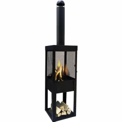 Sens-line - Cheminée de jardin ember - noir New