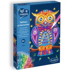 Sentosphère SENTOSPHÈRE - Kit d'art créatif DIY : Canevas à diamanter Hibou Best