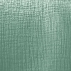 NA Set de 2 rideaux en gaze de coton vert amande. Tissu gaufré. 2x 135x240cm avec œillets Hot