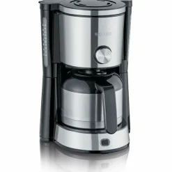 Severin Cuisine Et Arts De La Table | - Cafetière filtre isotherme - 8 tasses - 1 l - 1 000 w - sélecteur d'arôme - inox/noir