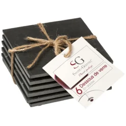 Sg Secret De Gourmet - Dessous de verre 10x10cm (lot de 6) Online