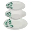 Sg Secret De Gourmet Cuisine Et Arts De La Table | - Service de table "végétal" 18 pièces en porcelaine