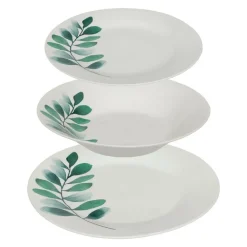 Sg Secret De Gourmet Cuisine Et Arts De La Table | - Service de table "végétal" 18 pièces en porcelaine