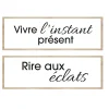 Sil - Cadre décoratif slogan 20 x 60 cm (lot de 2) Online