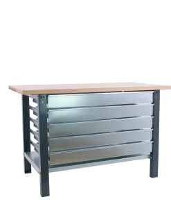 Simonrack - Etabli simonwork bt6 pro laminate 5box 1500 antracite/hêtre antracite/hêtre 865x1500x750 - Discount