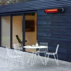 Sined Chauffage D’Extérieur | - Chauffage infrarouge wifi 2000w en verre noir