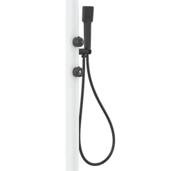 Sined Piscines Et Spas | - Douche blanche alu led capteur 3 jets usage interieurexterieur