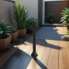 Sined Bassins Et Fontaines | - Fontaine de jardin noire en aluminium avec raccords pour montage facile