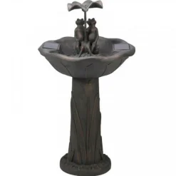 Smart Garden - Fontaine solaire bain d'oiseaux duo de grenouilles Outlet