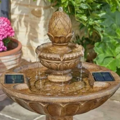Smart Garden - Fontaine solaire bain d'oiseau 3 niveaux queensbury Hot