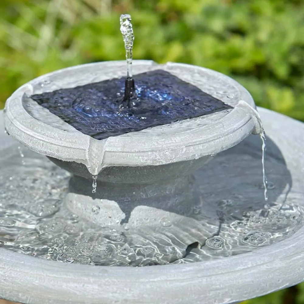 Smart Garden - Fontaine solaire bain d'oiseau 2 niveaux chatsworth Online