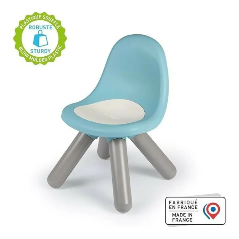 Smoby - - chaise enfant bleue- extérieur et intérieur - h27cm - fabrication française Discount