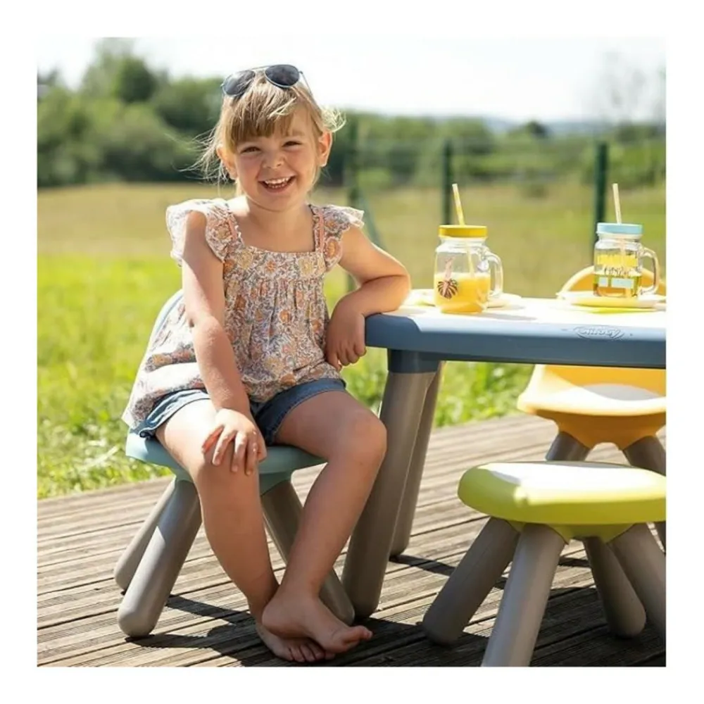 Smoby - - chaise enfant bleue- extérieur et intérieur - h27cm - fabrication française Discount