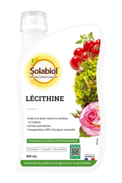 Solabiol Traitement Et Pulvérisation | - Lécithine - contre mildiou & odïum - composition 100% d'origine naturelle - 800ml
