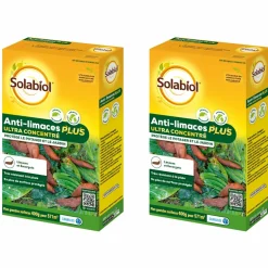 Solabiol - anti-limaces & escargots ultra concentrés - 2x400g - résistant à la pluie - grande surface de traitement solimaplus400x2 Sale