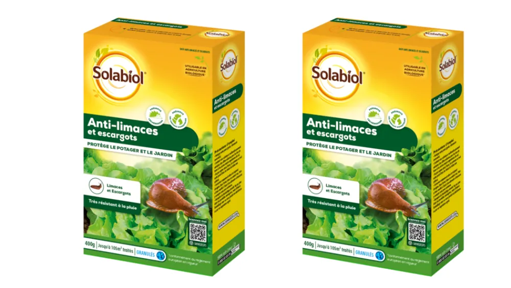 Solabiol - anti-limaces & escargots - 2x400g - granulés - résistant à la New
