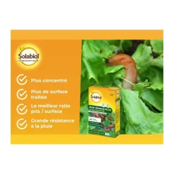 Solabiol - anti-limaces & escargots ultra concentrés - 750g - résistant à la pluie - grande surface de traitement solimaplus750 New