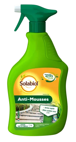 Solabiol - anti-mousses & algues - 1l - prêt-a-l'emploi - effets visibles sur mousses en 2h - agit par contact somouspal1n Online