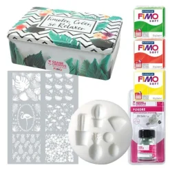 Staedtler Modelage Et Mosaique | - Boîte métal accessoires pâte polymère - thème tropical