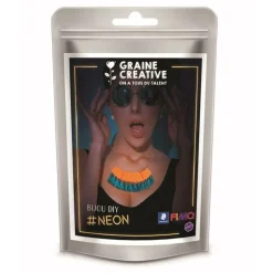 Staedtler - Kit pâte polymère fluo - faire son collier plastron orange fluo Hot